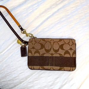 Brown Coach wristlet!